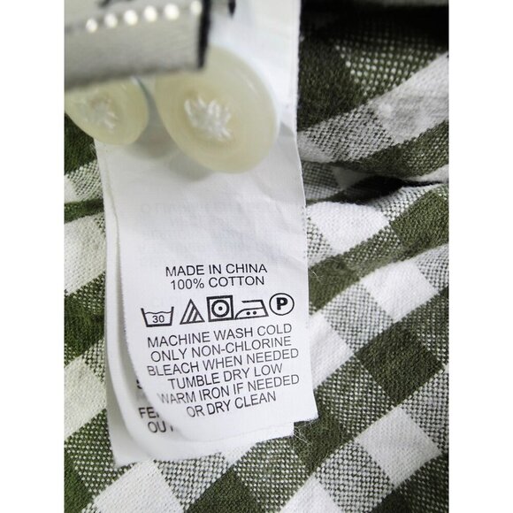 Jack Spade Size Small Mens Green White Flannel Button Down Long Sleeve Shirt - Picture 6 of 11